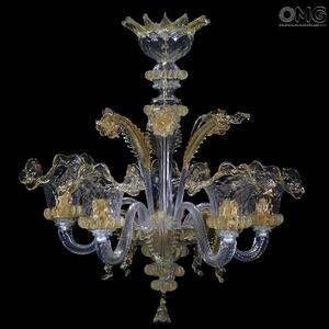 1093 ORIGINALMURANOGLASS Люстра Элегантная - Янтарь - муранское стекло OMG  см