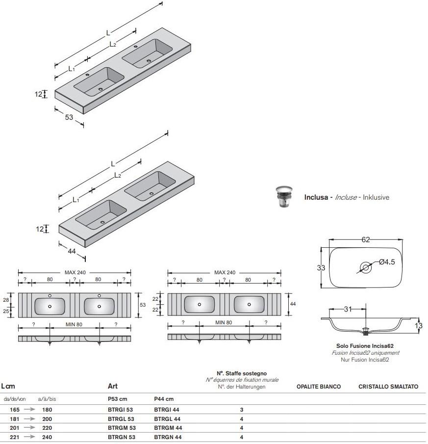 ARTELINEA Двойная столешница из опалита sun-id-1446853 - Вид №2