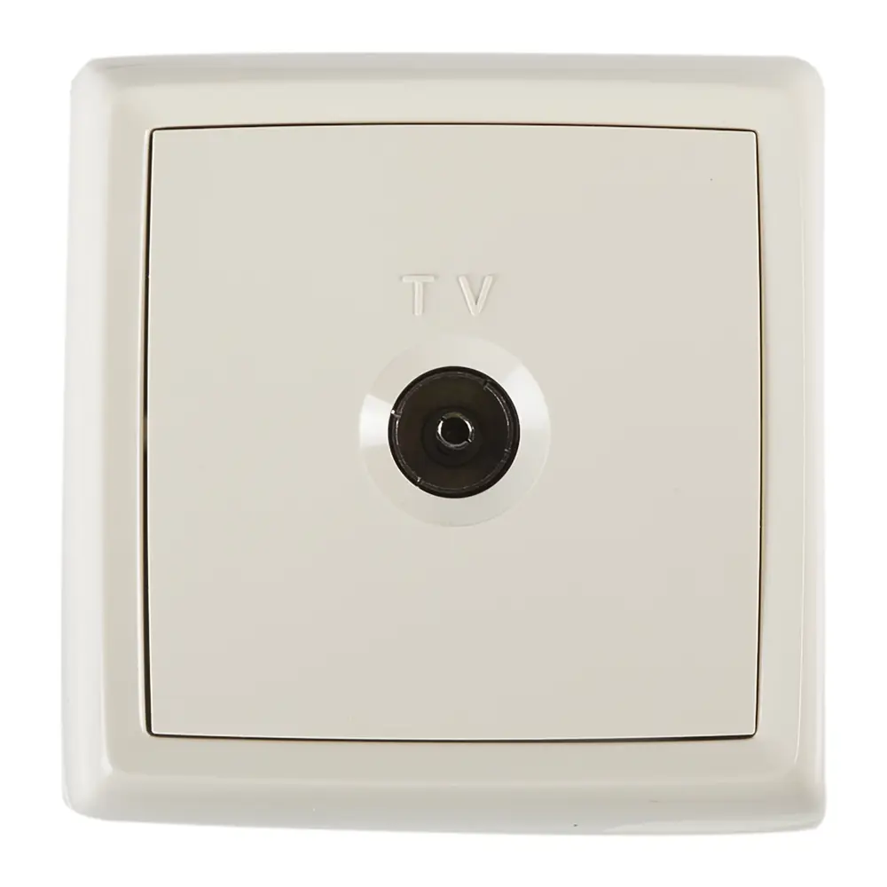 ТВ-Розетка встраиваемая Reone САТ-Г С-1882, цвет слоновая кость STLM-2178512