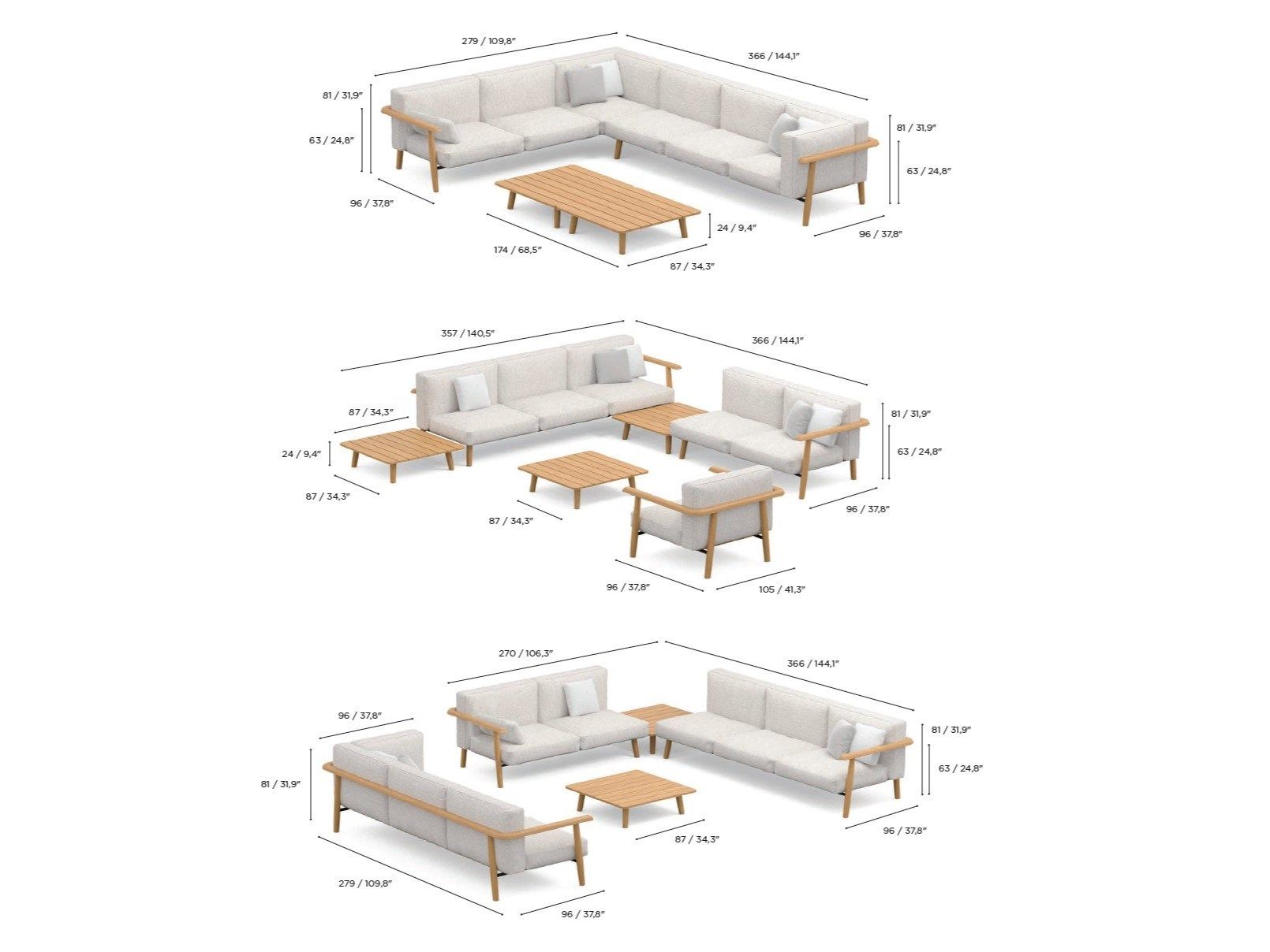 Угловой садовый диван из ткани Royal Botania Mambo Lounge ARCH-00068465 - Вид №7