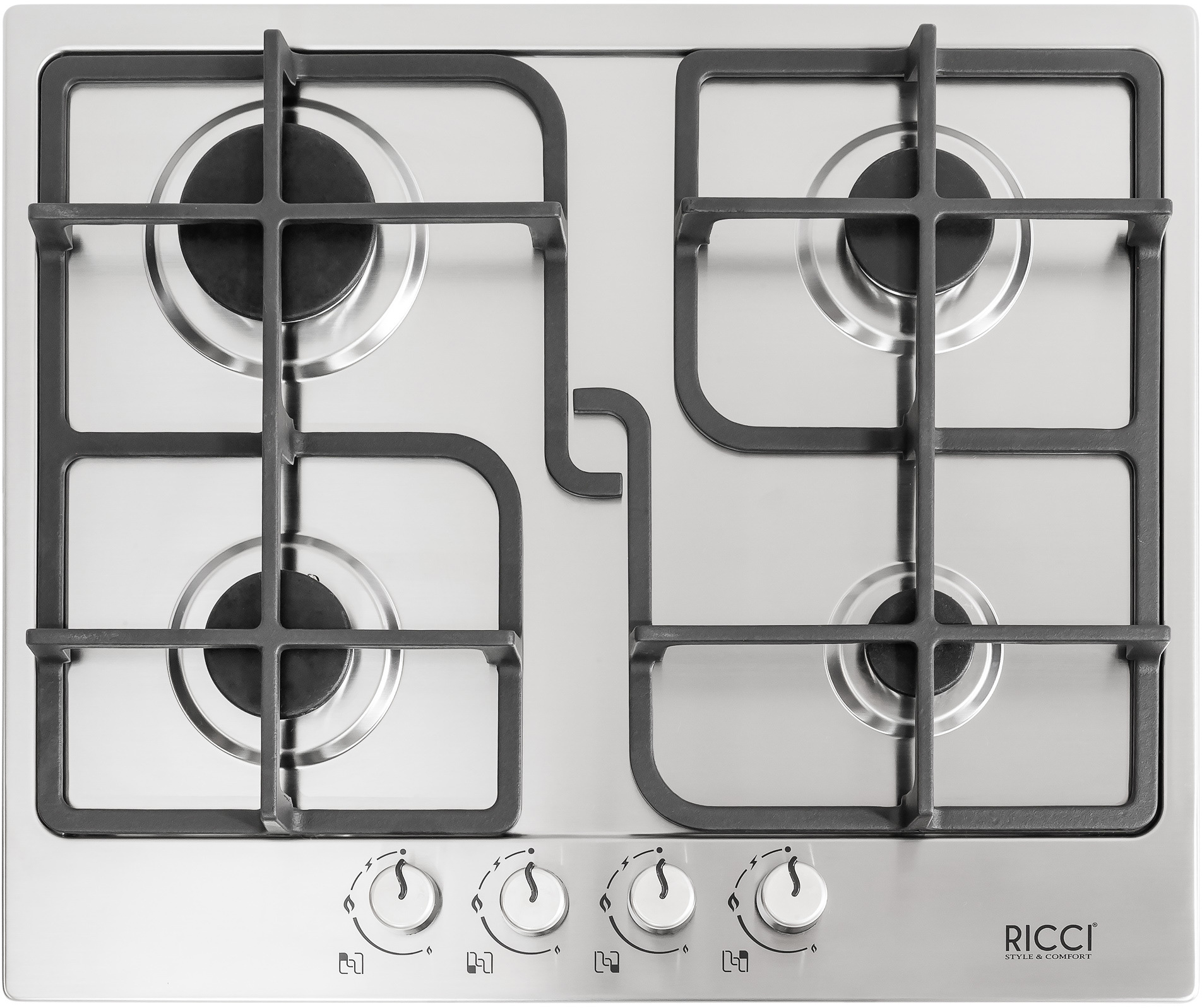 91260334 Газовая варочная панель RGN-ST4001IX STLM-0525569 RICCI