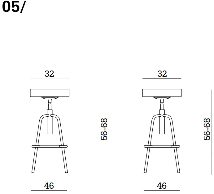 Linea Fabbrica Табурет регулируемый по высоте с подставкой для ног Duke sun-id-1498415 - Вид №1