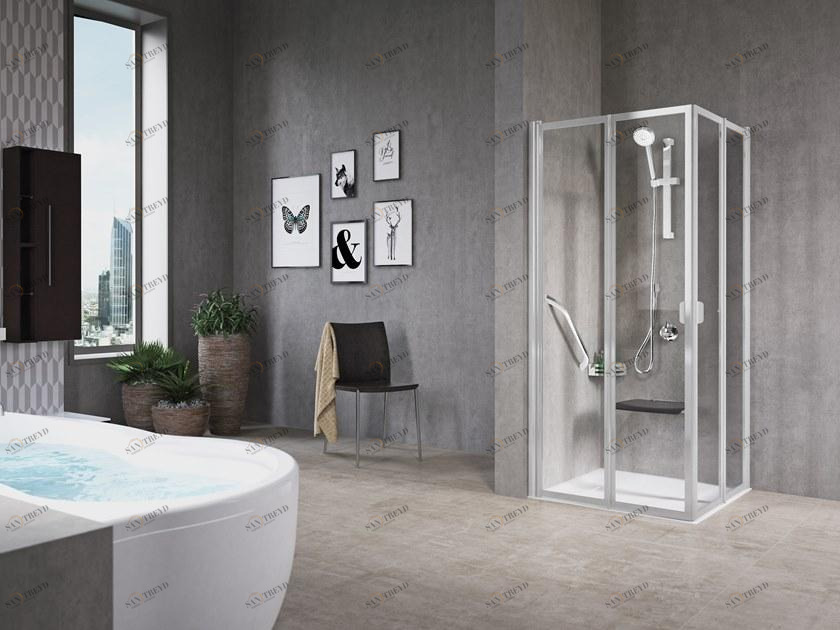 NOVELLINI Угловая душевая кабина с откидной дверцей Free sun-id-1362067