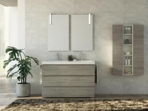 LEGNOBAGNO Тумба под умывальник, двойная из нпл Freedom lineare