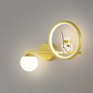 91643318 Настенный светильник светодиодный Flylight Cst-sh-gl-r теплый белый (желтый) свет цвет золотой STLM-0927902