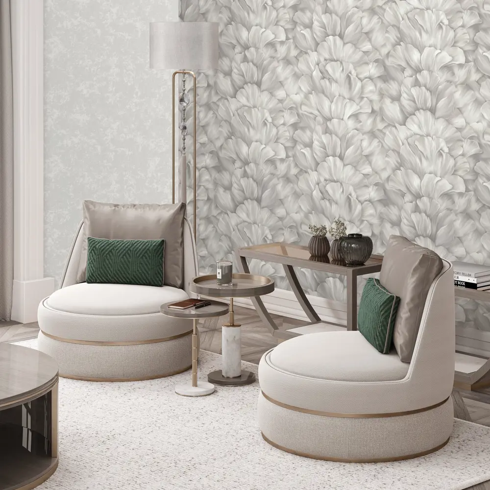 Обои флизелиновые Erismann Lilit серые 1.06 м ЭР60828-04 STLM-2193929 - Вид №4