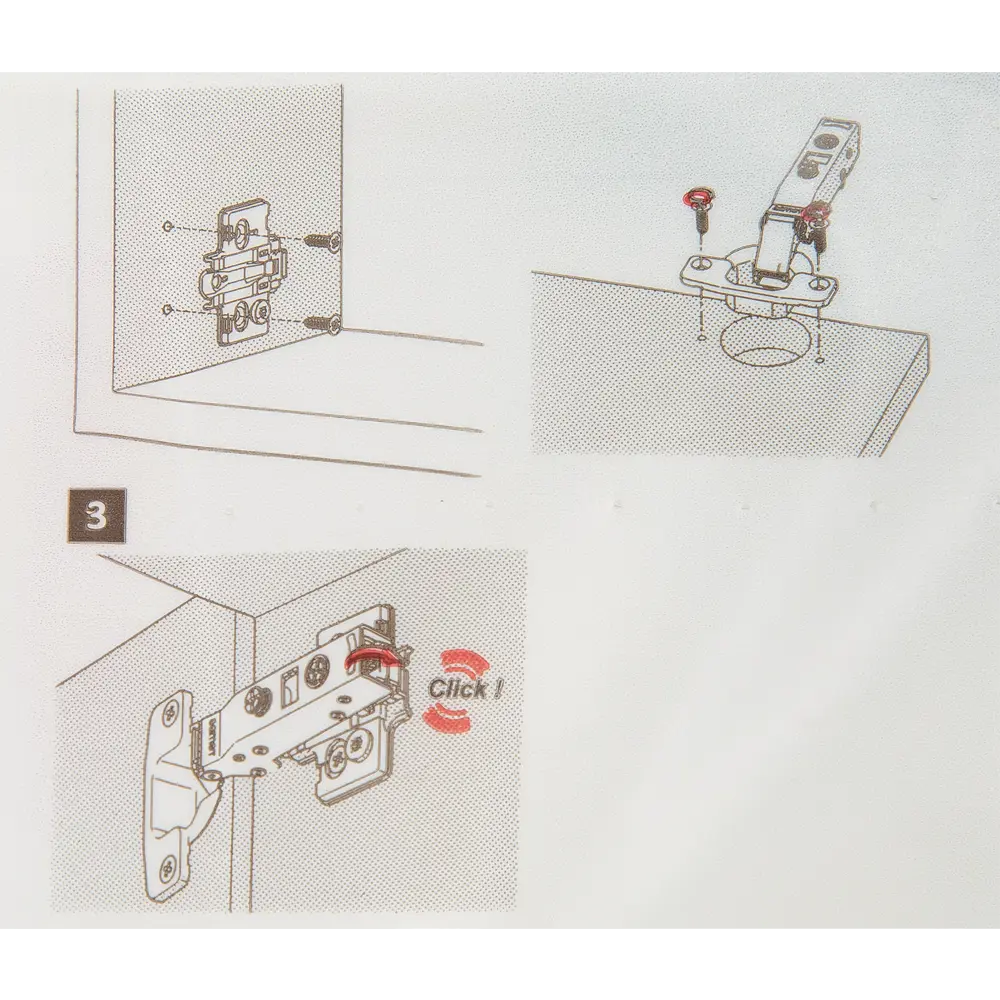 Петля мебельная с доводчиком Samet Master изгиб 0 мм 110°, 2 шт STLM-2017920 - Вид №5