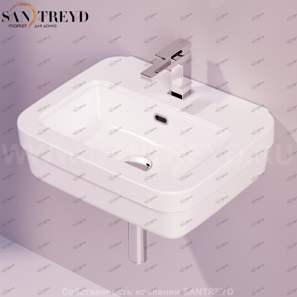 EVO15BIANCO Подвесная раковина настенная прямоугольная Simas Evolution белая