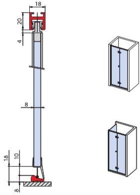 Metalglas Bonomi Комплект алюминиевой душевой кабины  Bx-2700  - Вид №1