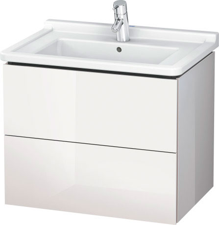 LC626404949 L-Cube Тумбочка подвесная Графит матовый, декор Duravit - Вид №1