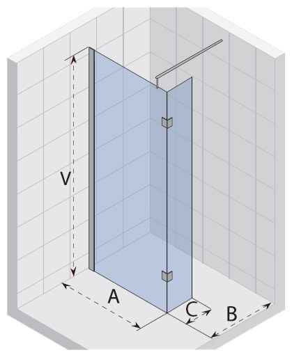 GP23200 Неподвижная стенка Riho Polar Santreyd - Вид №2