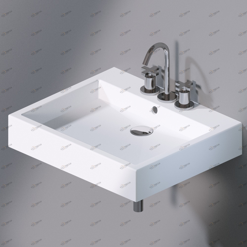 L255100 Подвесная раковина настенная прямоугольная A. e T. Italia  белая AeT ITALIA 