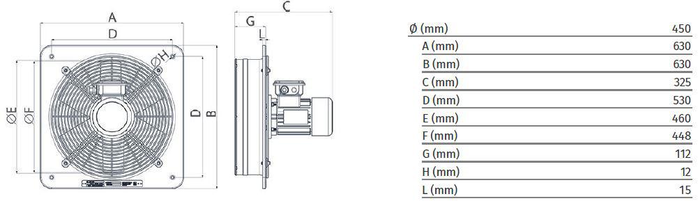 Vortice Осевой вентилятор для потенциально взрывоопасных сред E-atex 40315 - Вид №4
