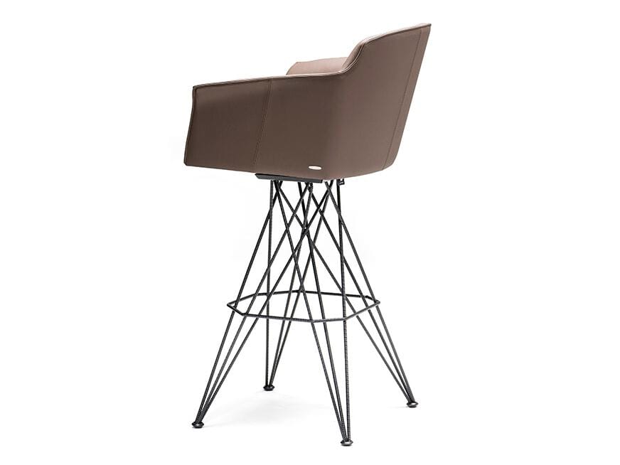 Кожаный поворотный высокий стул с подлокотниками Cattelan italia Flaminia-Flaminio ARCH-00072525 - Вид №2