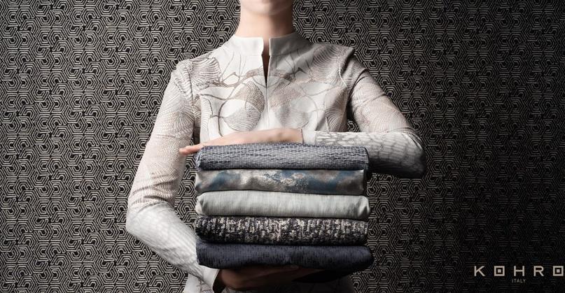 KOHRO Однотонная полиэфирная ткань A gong on the river Kr064453  - Вид №4