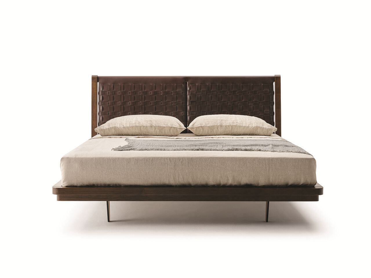 Кожаная двуспальная кровать Turri Net ARCH-00118048