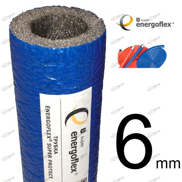 Теплоизоляция Energoflex® Super Protect СПС35/6, для трубы 32, толщина стенки 6 мм, цвет синий EFXT035062SUPRS