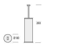 Хромированная латунная туалетная щетка De Rosso мирт ARCH-00043803 - Вид №3