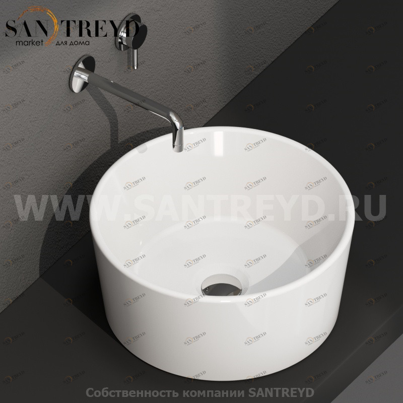 FO035BI Накладная раковина на столешницу  круглая Ceramica Globo 