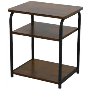 Столик кофейный на 2 полки 40x30x47 см цвет черный дуб