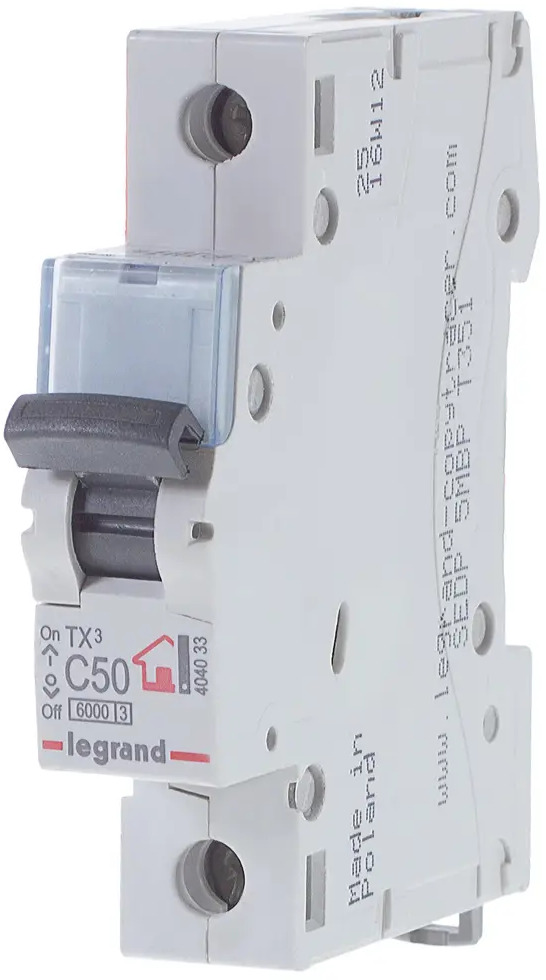 Автоматический выключатель Legrand TX3 50А для мощного оборудования 10305190
