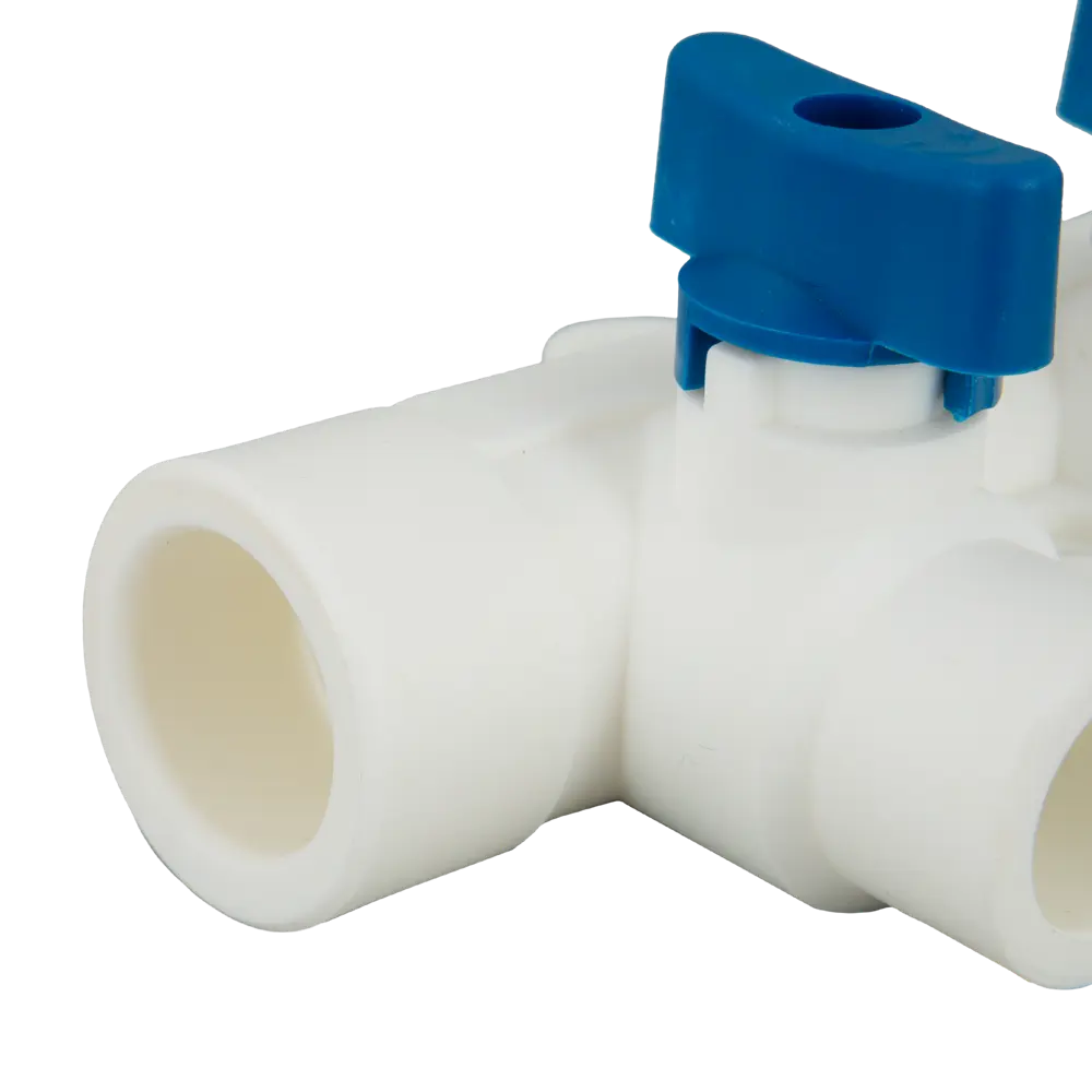 Коллектор на 2 выхода с кранами, 25x20 мм, полипропилен РВК STLM-2123741 - Вид №1