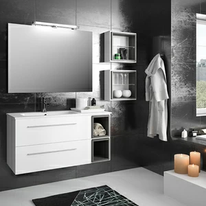 КОМПЛЕКТ МЕБЕЛИ FUSSION CHROME 105 СМ GLOSS WHITE