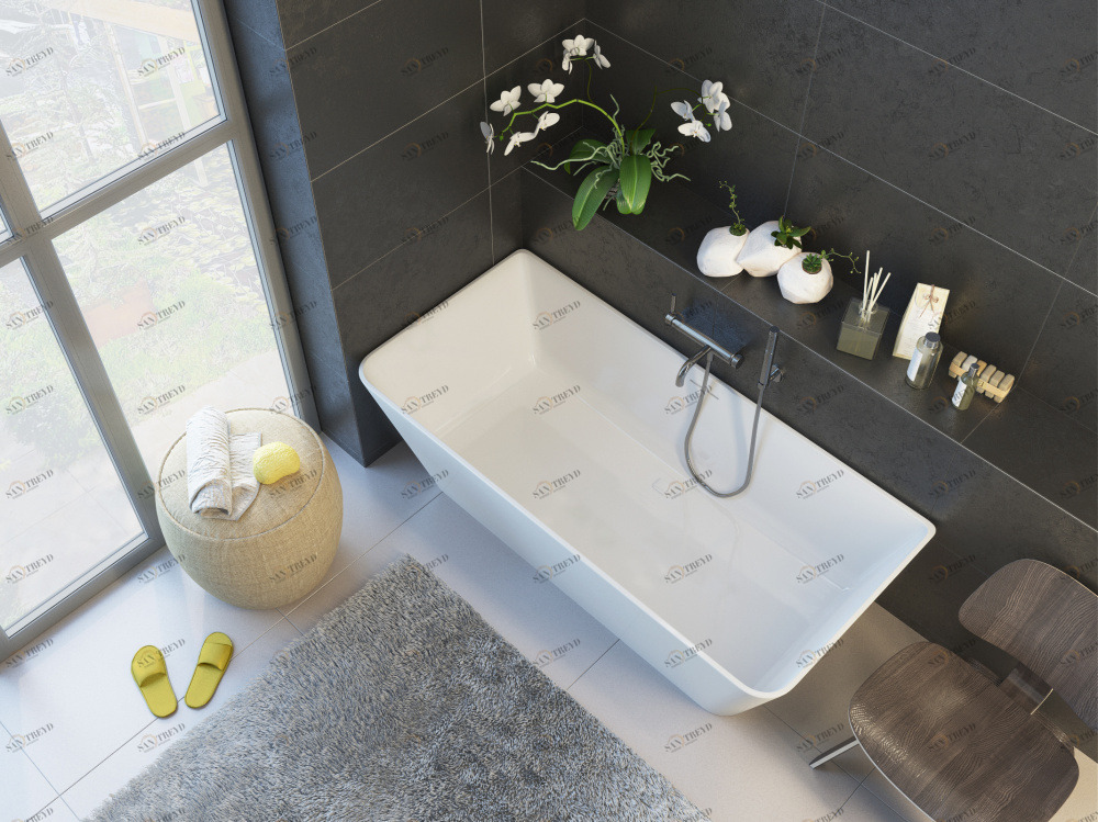 Ванна из литого мрамора ALPEN Novara 170 NOV-170M