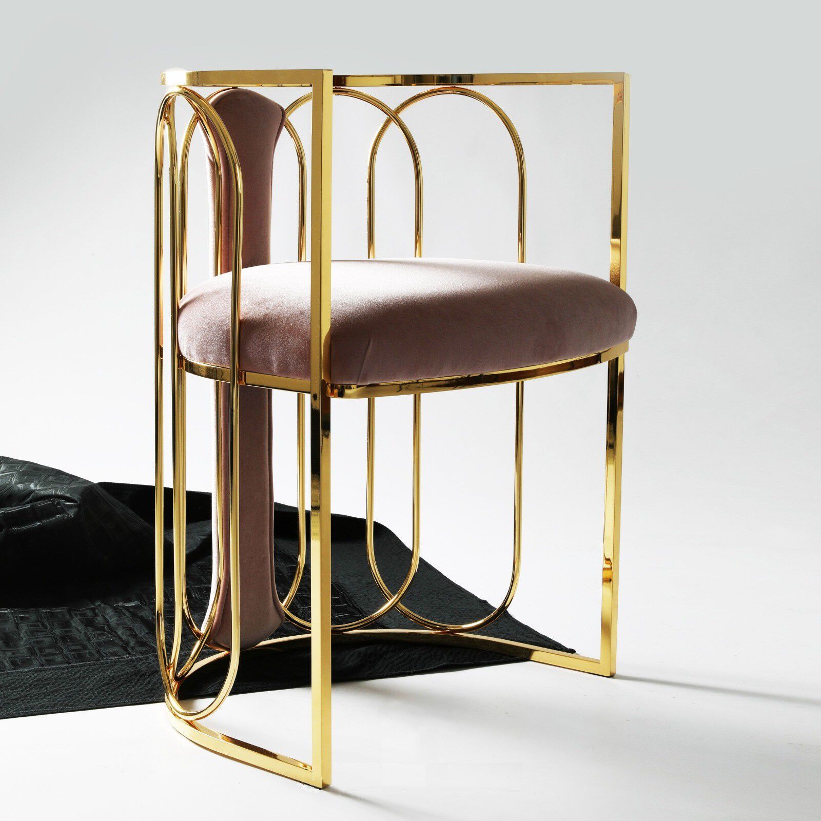 Латунный стул с мягким сиденьем Galbiati Exclusive Interiors ARCH-00030034 - Вид №3