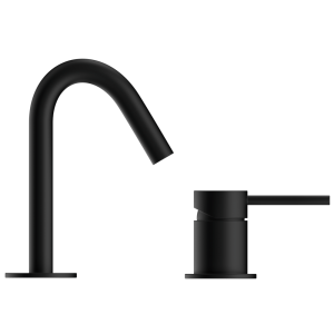 R330-N Моноблочный смеситель черного матового цвета duten