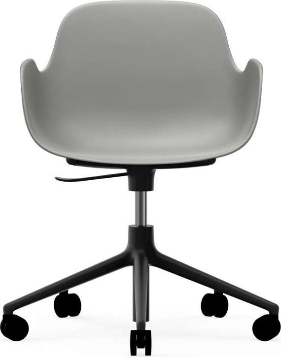 606151 Кресло Swivel 5W Gaslift Black Alu Grey Normann Copenhagen Form - Вид №1