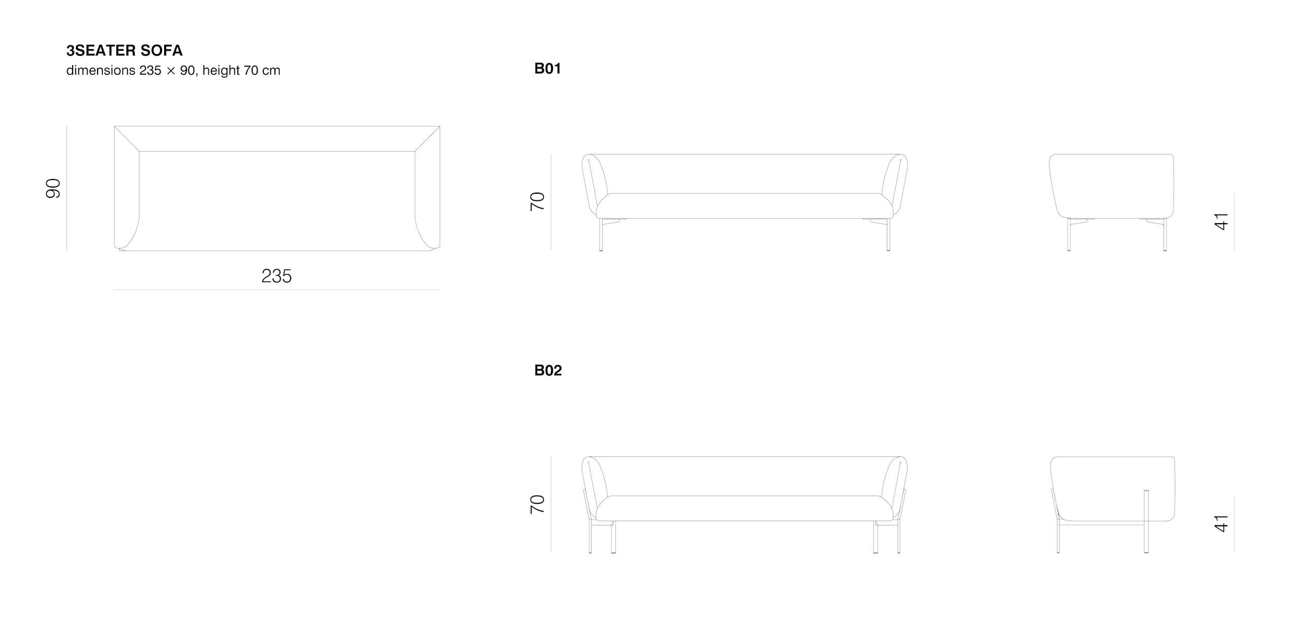 3-местный тканевый диван prostoria ARCH-00129124 - Вид №3