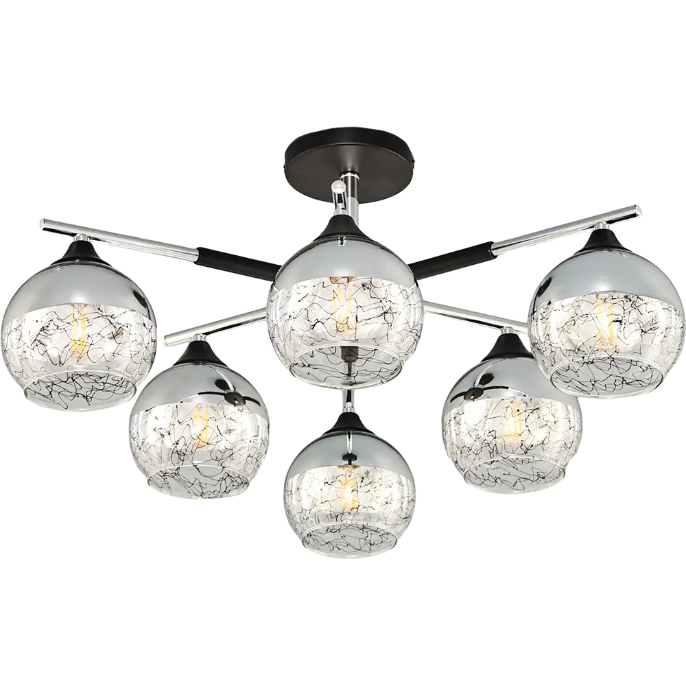 Люстра потолочная Escada 693/6P, 6 ламп, 22 м², цвет черный STLM-2157013 - Вид №7