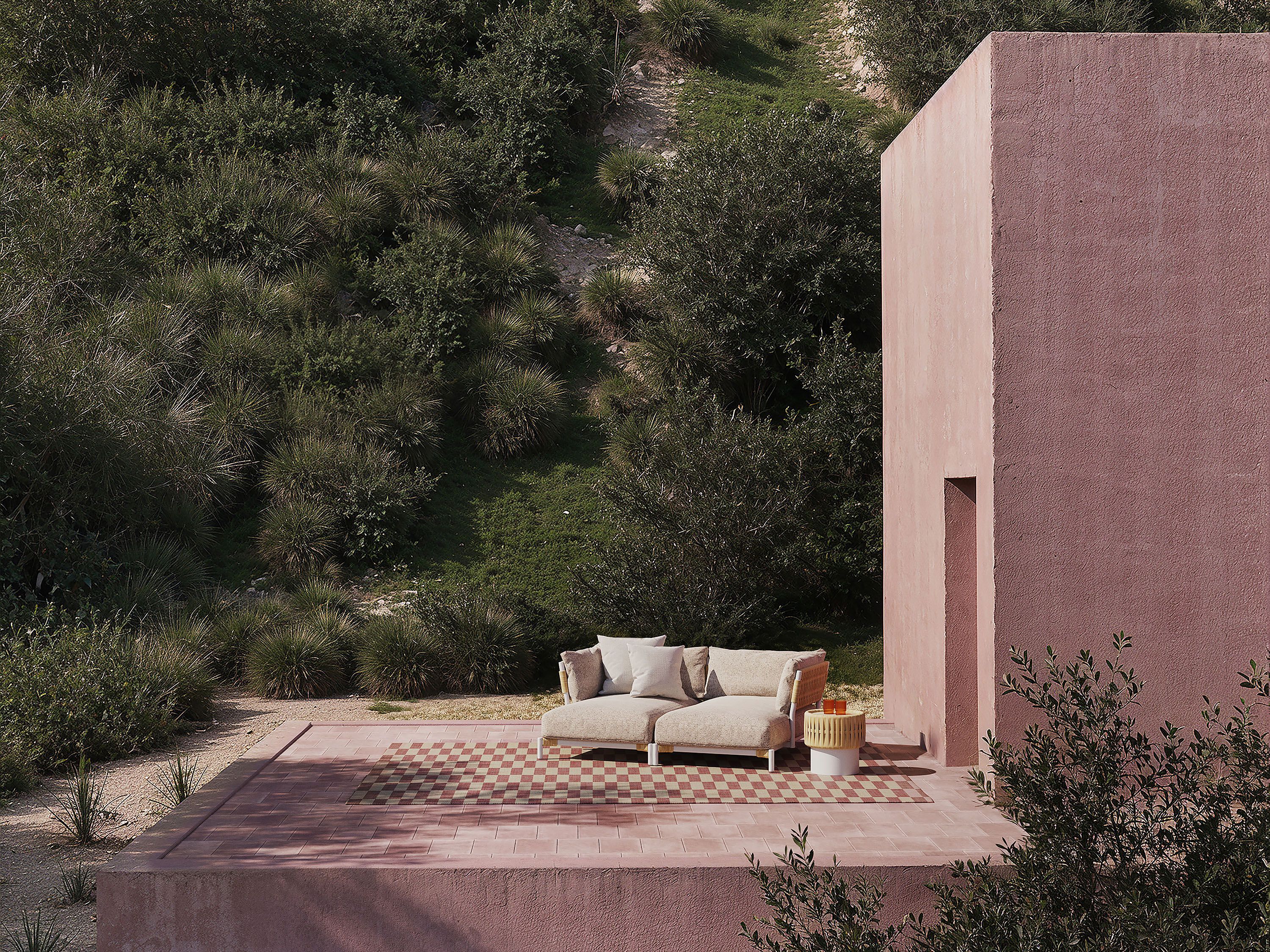 Круглый садовый столик из полипропиленовой веревки Andreu World Brezal ARCH-00127411 - Вид №4