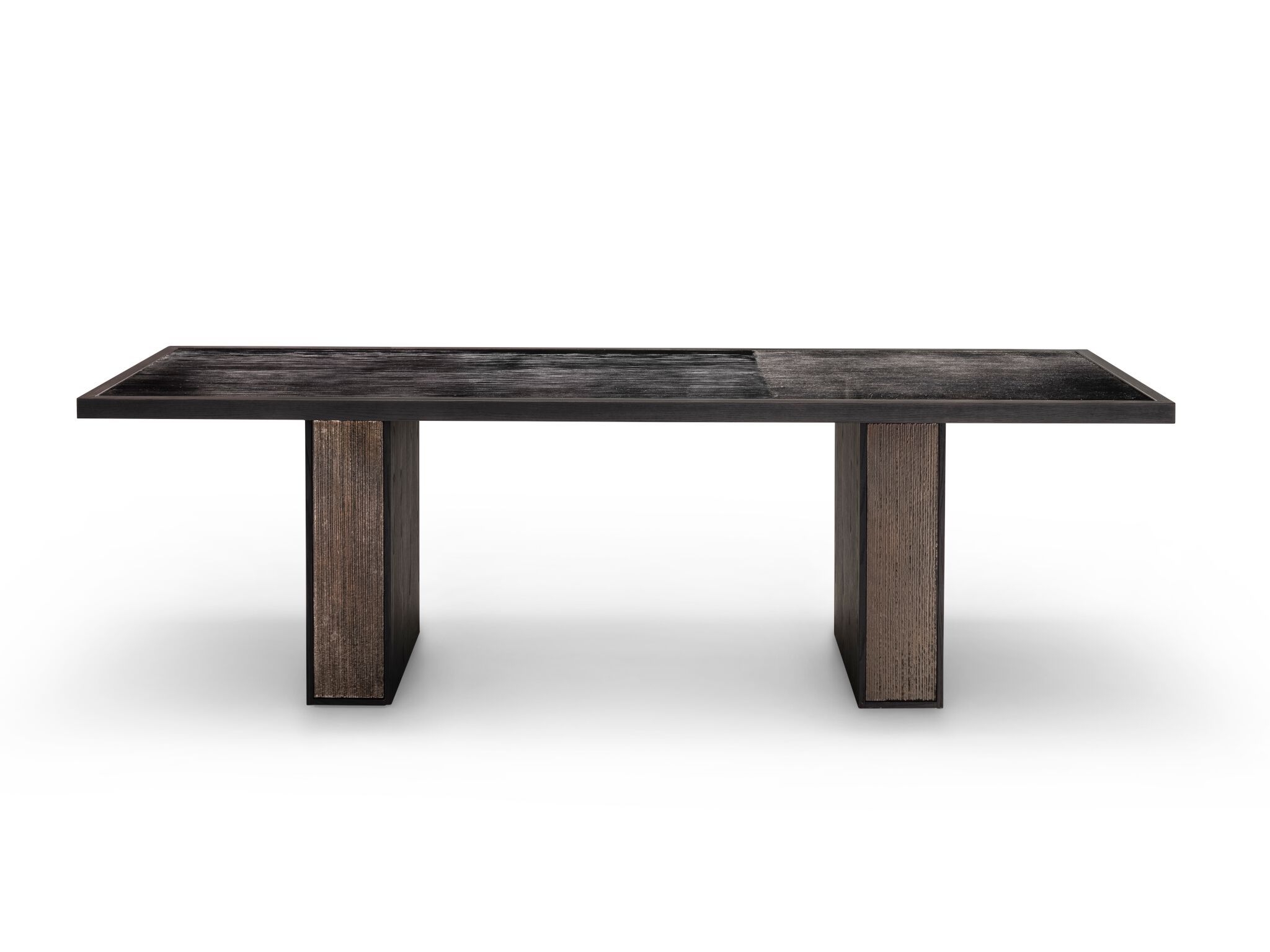 Прямоугольный обеденный стол из дерева и стекла ARTE VENEZIANA Sub Umbra ARCH-00058320