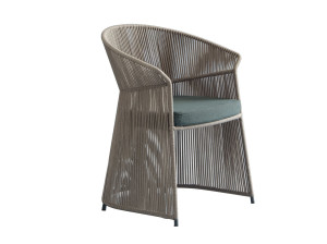 Съемный веревочный садовый стул с подлокотниками