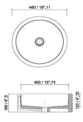 46673 Накладная раковина на столешницу  овальная Dimasi  - Вид №1