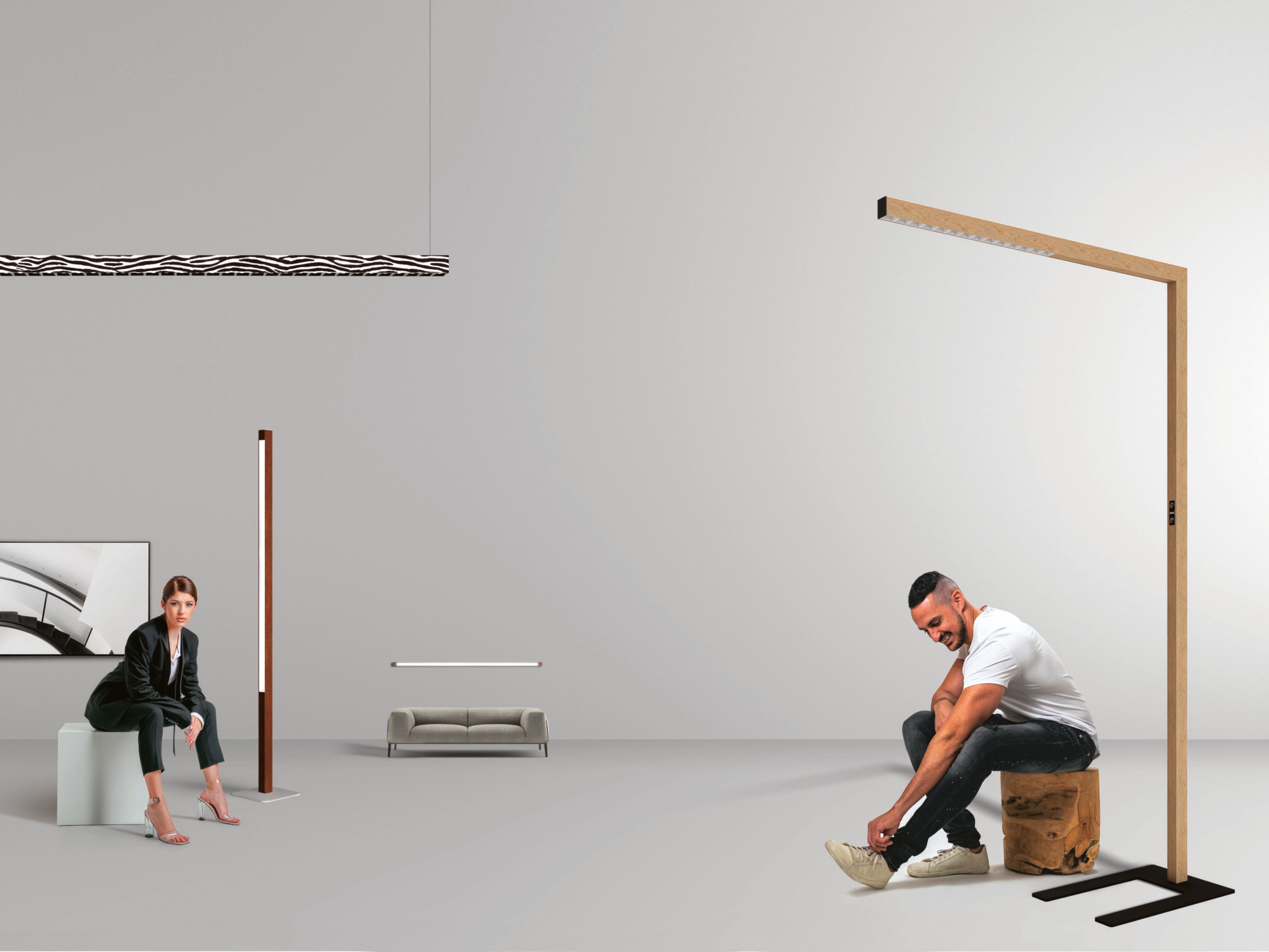 Алюминиевый светодиодный торшер для офиса PAN Maya Mini ARCH-00132875 - Вид №3