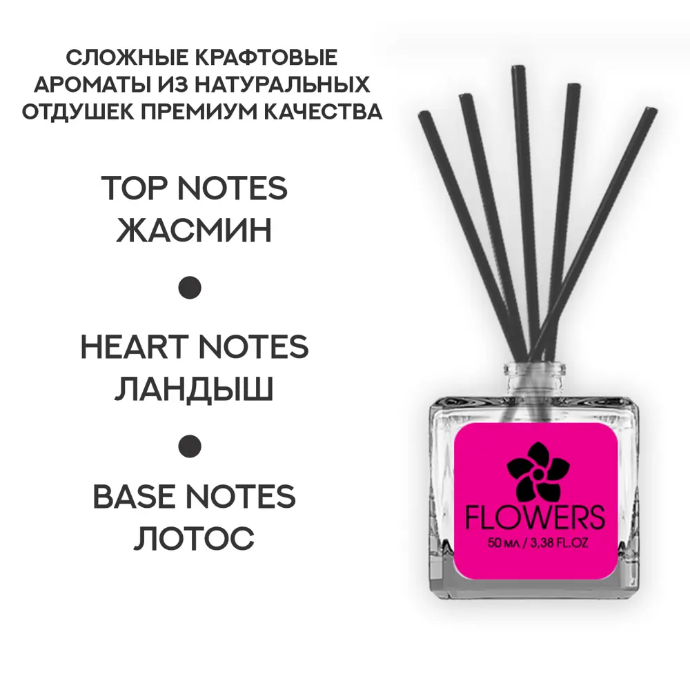 Ароматический диффузор Fbrush Flowers 50 мл STLM-2013142 - Вид №1