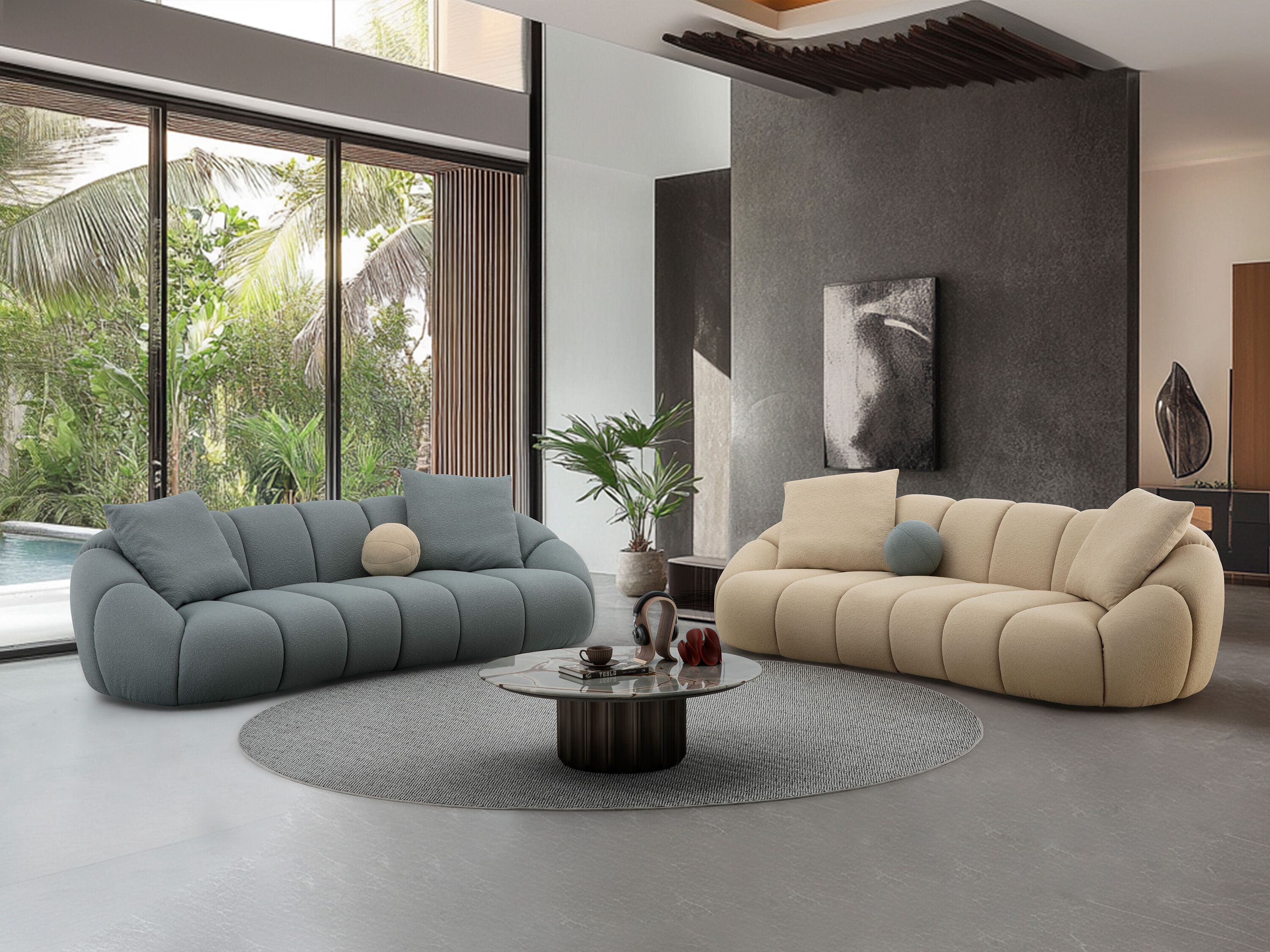 Тканевый изогнутый модульный диван CAMPO DE' FIORI Lotus ARCH-00007132 - Вид №2