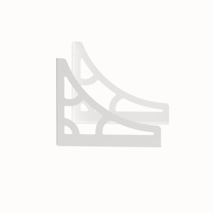 90771029 Кронштейн для полки 3х21х25 см белый 2 шт. 1040477-1 STLM-0375974 TEMPACHE