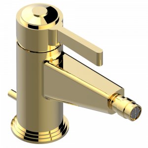 G2I-6504 Смеситель однорычажный для биде с донным клапаном Thg-paris Le 9 Nero Marquina Покрытие PVD золотистый цвет