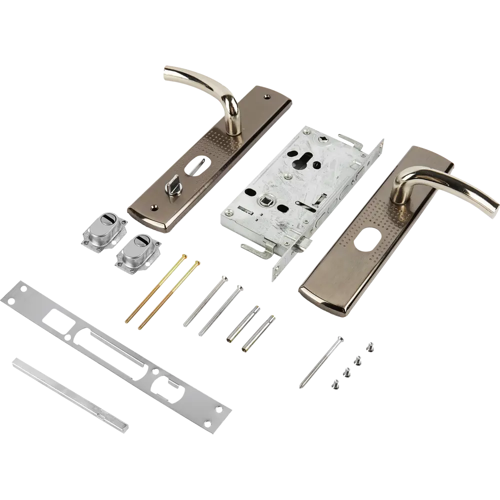 НОРА-М Врезной замок для правых дверей с матовым никелем 85539373 STLM-0063690 - Вид №5