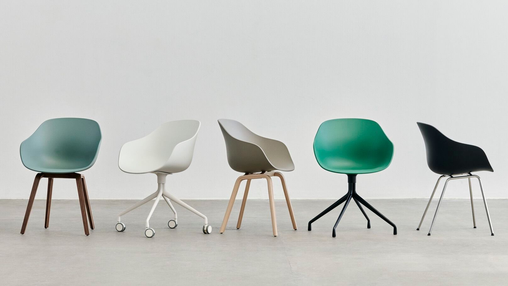 Рециркулированный Пластиковый поворотный стул с подлокотниками Hay About a Chair ARCH-00070706 - Вид №3