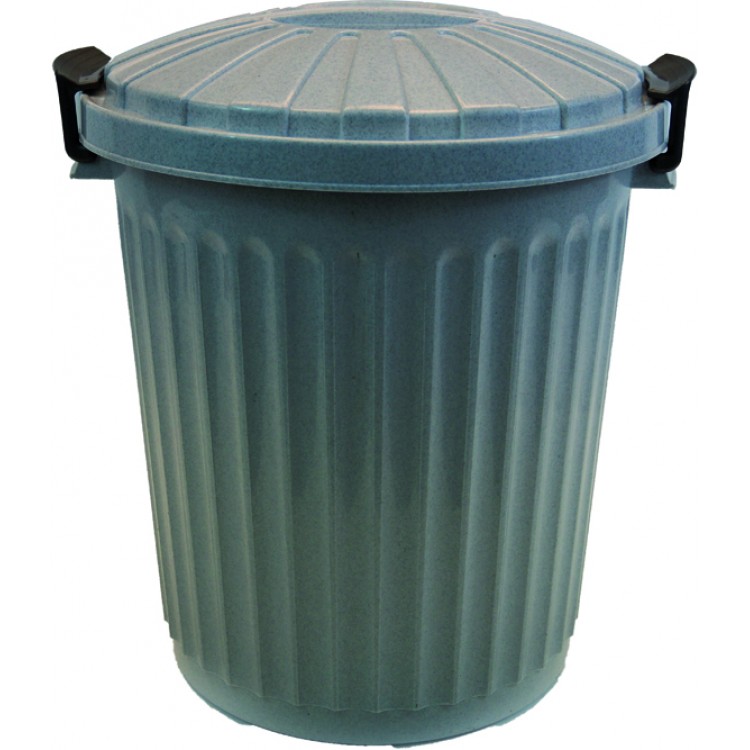 132453 DENOX Бак с крышкой с ручками и 2 зажима для крышки 43 л. Бежевый гранит 