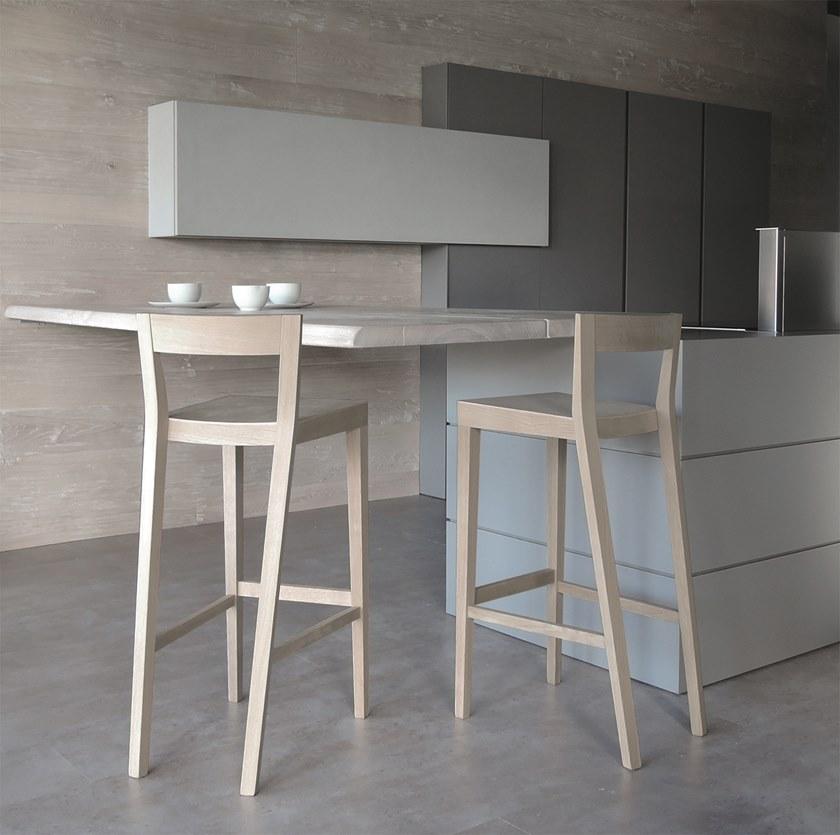 Bedont Высокий деревянный табурет со спинкой Sveva sun-id-1469062 - Вид №3