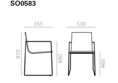 Штабелируемый стул из дуба с подлокотниками Andreu World Lineal ARCH-00079778 - Вид №3