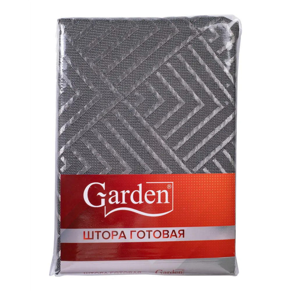 Штора на ленте 140x260 см геометрия цвет серый GARDEN STLM-2016584 - Вид №7