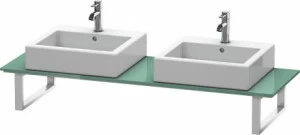 XL046C00303 Консоль для накладных раковин и встраиваемых умывальников, для угла слева X-Large #XL046C 550 мм Нефритовый глянцевый лаковый