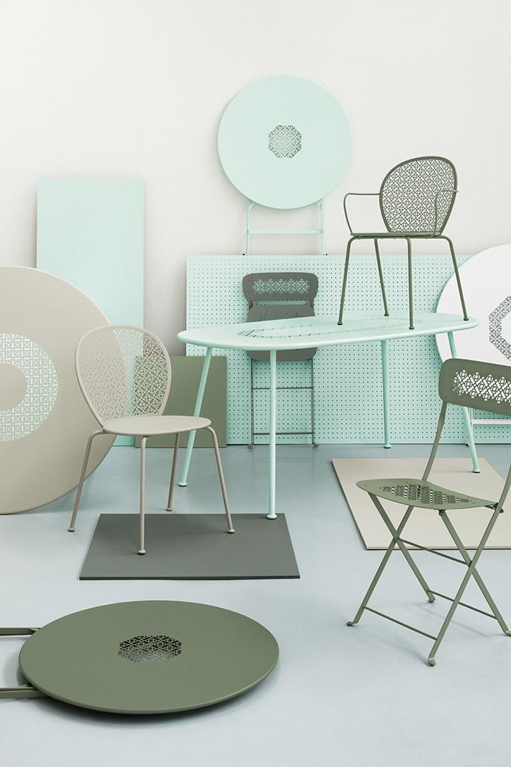 Fermob Садовое кресло из стали с подлокотниками Lorette 5713 - Вид №1